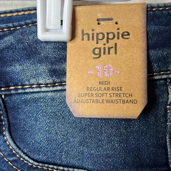 Hippie Girl NWT Girl Regular Rise Midi Length Denim Shorts Dark Wash various Sz - Picture 3 of 7
